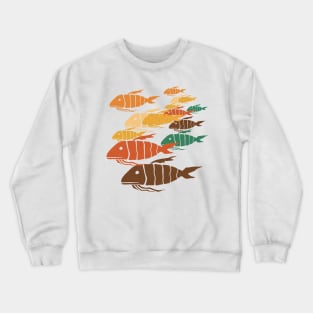 Shoal of fish pattern Crewneck Sweatshirt